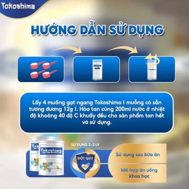 Hướng dẫn sử dụng sữa tokoshima